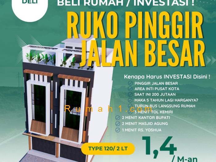 Foto Ruko dijual di De Royal Deli Lubuk Pakam, Ruko Id: 6631