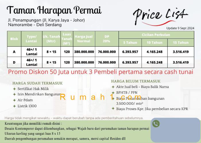 Foto Rumah dijual di Taman Harapan Permai, Rumah Id: 6650